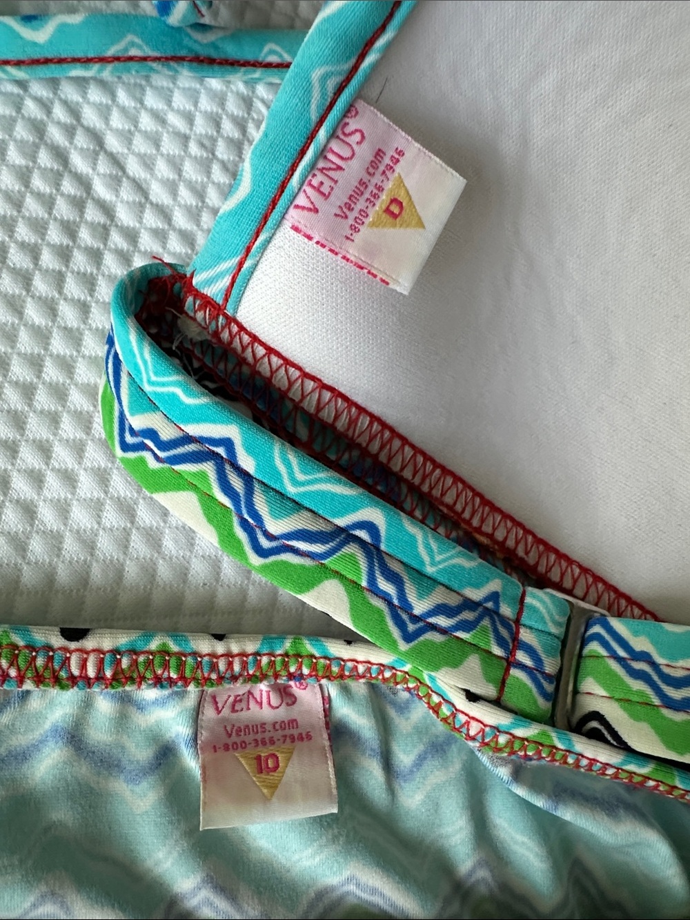 VENUS Multicolor Chevron Push-Up Bikini Set | Halter | Size 10 - Picture 2 of 5